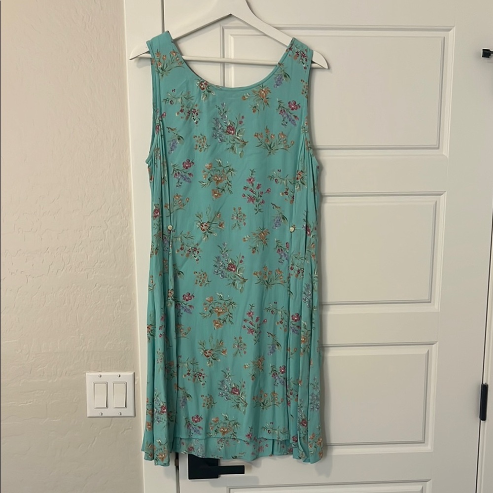 Eddie Bauer Floral Dress in Teal